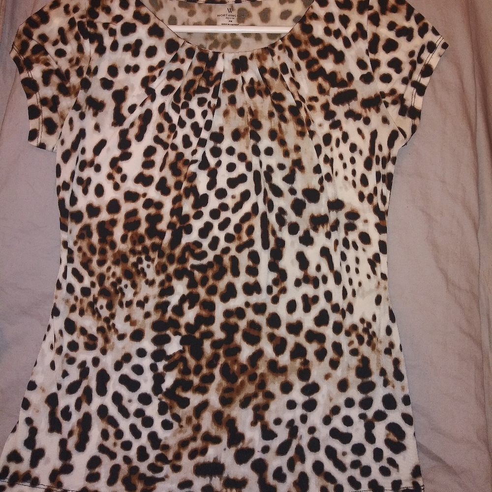 Worthington Leopard Print Top